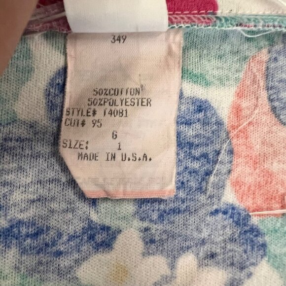 Units Limited Edition Women's Floral Crochet Short Sleeve Top Size 1 - Picture 8 of 9